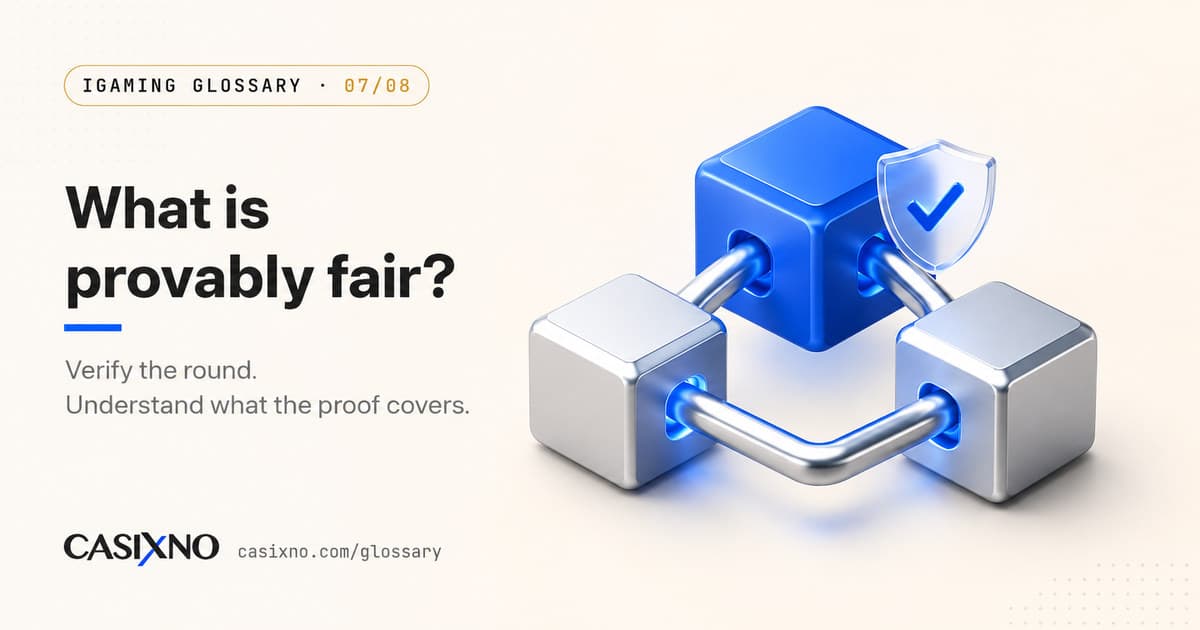 What is provably fair? Verify the round and understand what the proof covers.